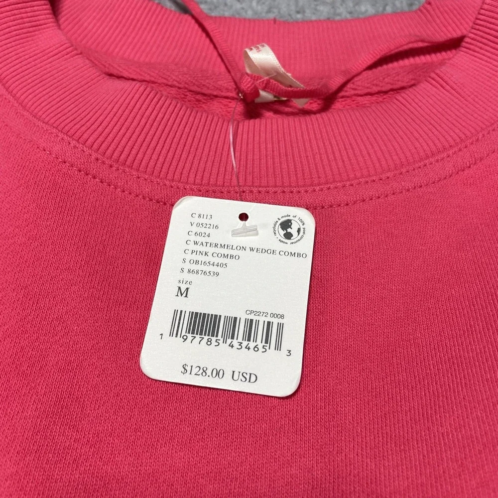 Free People‎ Sweater Dress Womens Medium Pink Colorblock Trapeze Knit OB1654405